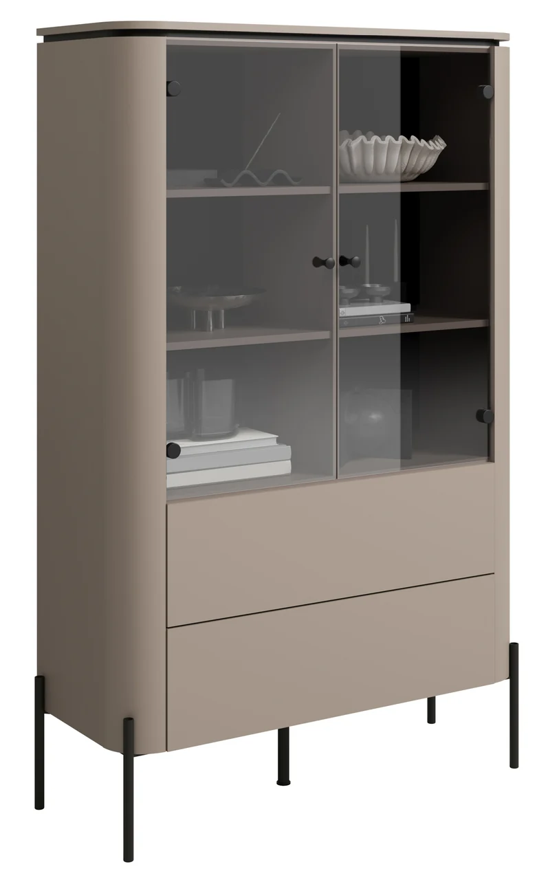 Calderis Zweitüriger Schrank mit zwei Schubladen, 98 cm, Congo