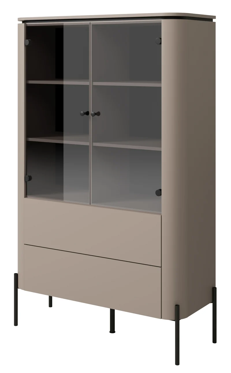 Calderis Zweitüriger Schrank mit zwei Schubladen, 98 cm, Congo
