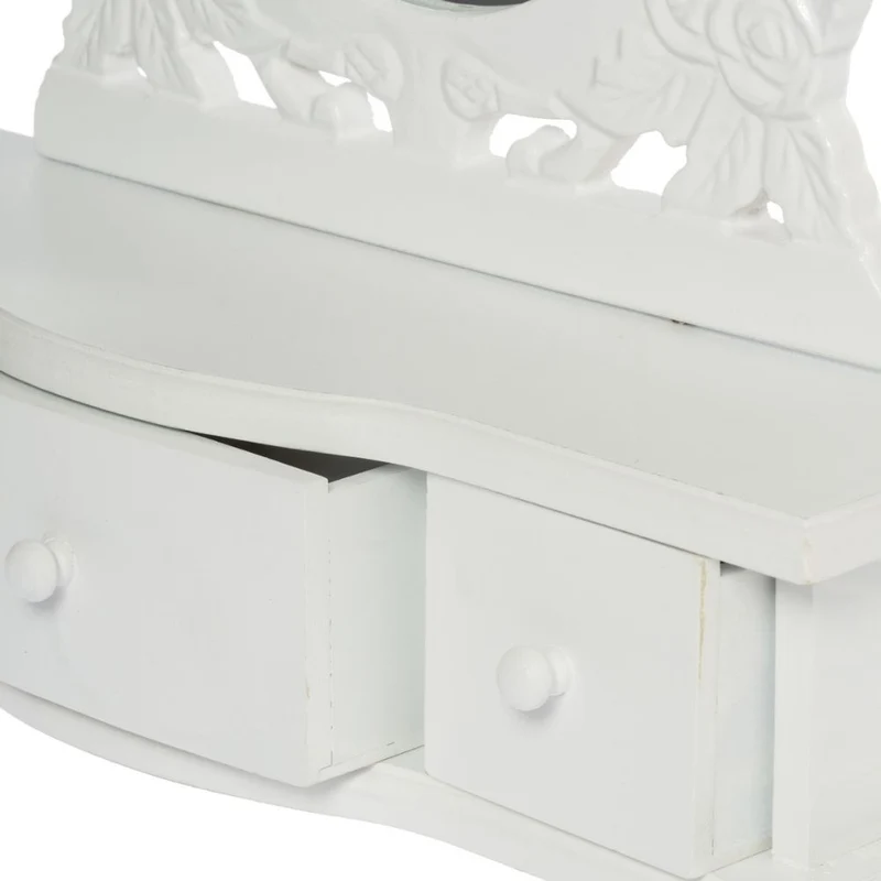 Romantische Spiegelkommode LEVANA weiß 47cm Schubladen
