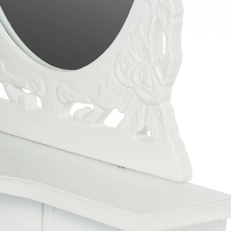 Romantische Spiegelkommode LEVANA weiß 47cm Schubladen