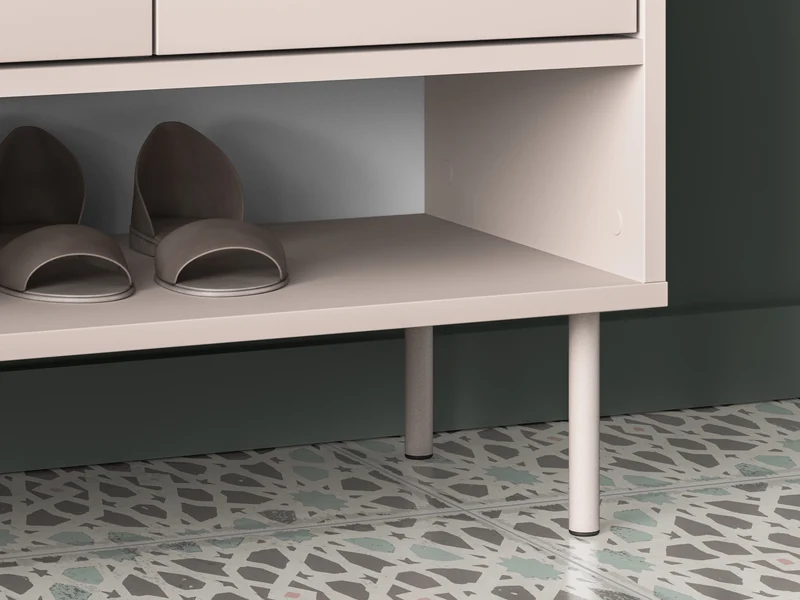 Zweittüriger Schuhschrank Dioce mit Schublade 70 cm Kaschmir