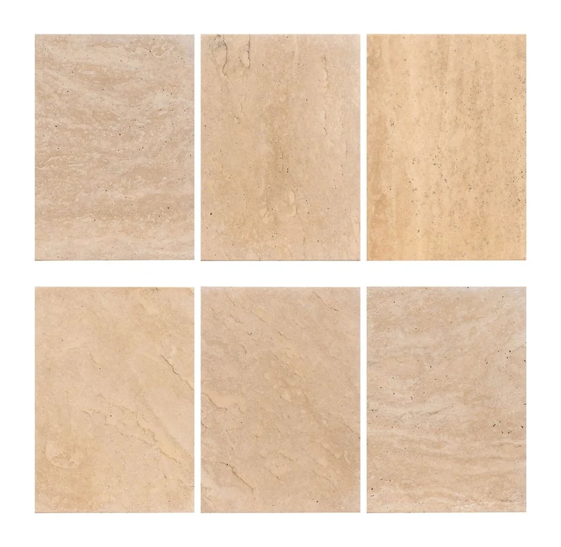 Konsole Alexander Jones Biltmore aus Travertin & Eisen, beige