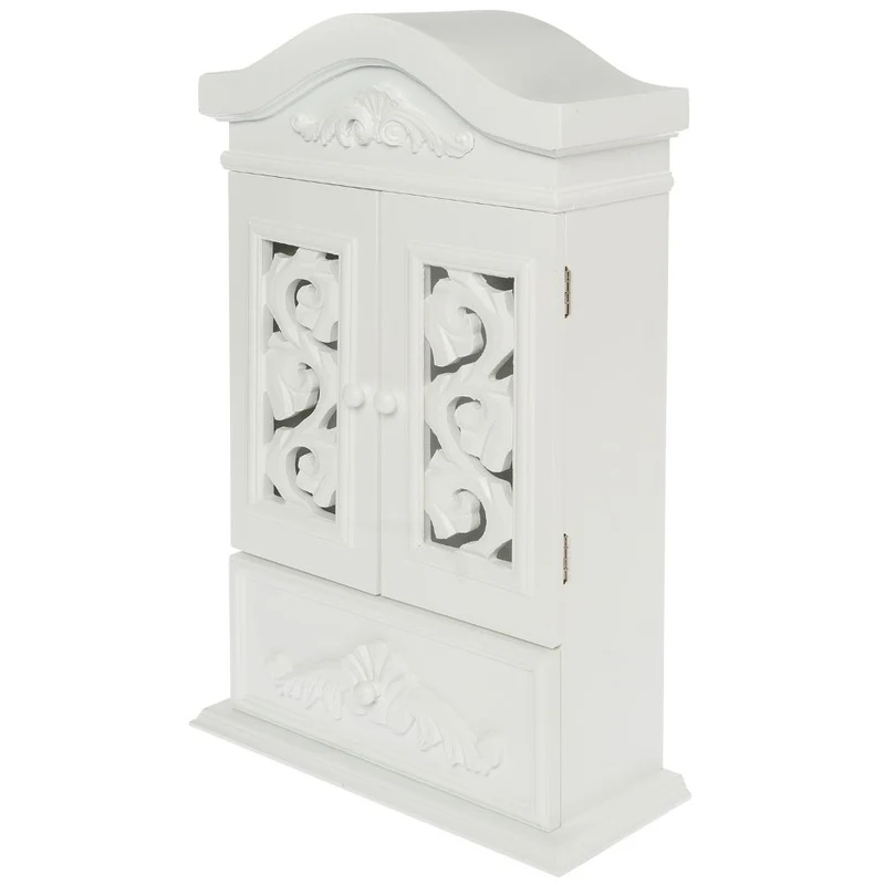 Romantischer Schlüsselschrank NADJA weiss 47cm Landhaus