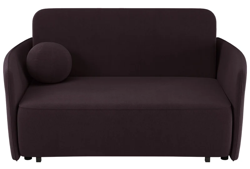 Ausziehbares Zweisitzer-Sofa Paxi 165 cm mit Stauraum, Pflaumenfarbener Chenillestoff