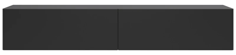 Hängender TV-Schrank Olio mit zwei Klappen, 175 cm, schwarz