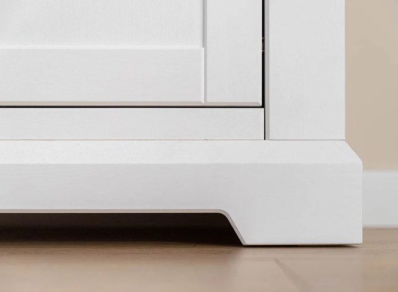 Großes Sideboard aus Massivholz | Viertürige Wohnzimmerkommode Marone Elite mit Schubladen