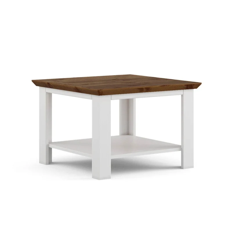 Kleiner Couchtisch aus Massivholz | Beistelltisch Marone Elite Tabacco