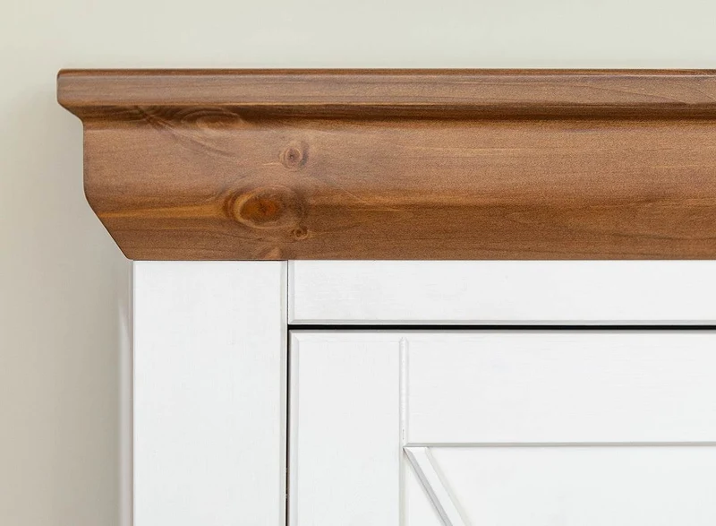 Sideboard aus Massivholz | Zweitürige Wohnzimmerkommode Marone Elite Tabacco mit zwei Schubladen