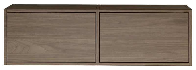 Hängender TV-Schrank Framme mit zwei Klappen, 100 cm, Wisconsin-Nussbaum