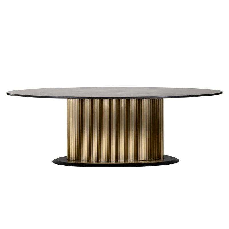 Esstisch Ironville gold oval 235 cm – Richmond Marmor-Design