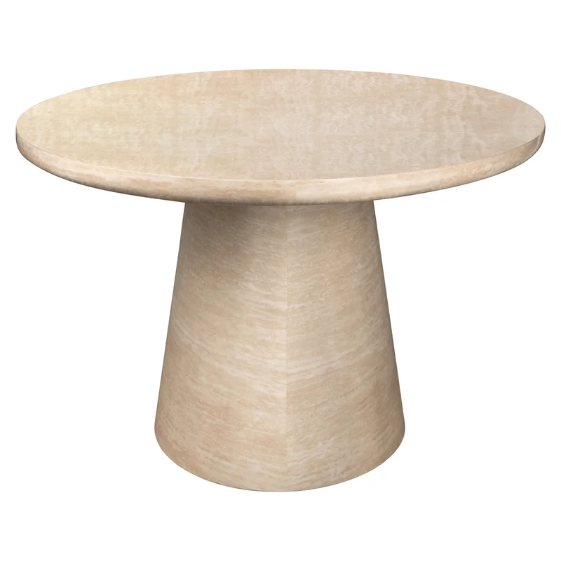 Esstisch Fictus 240 cm beige – Faux-Travertin-Optik, Eisengestell