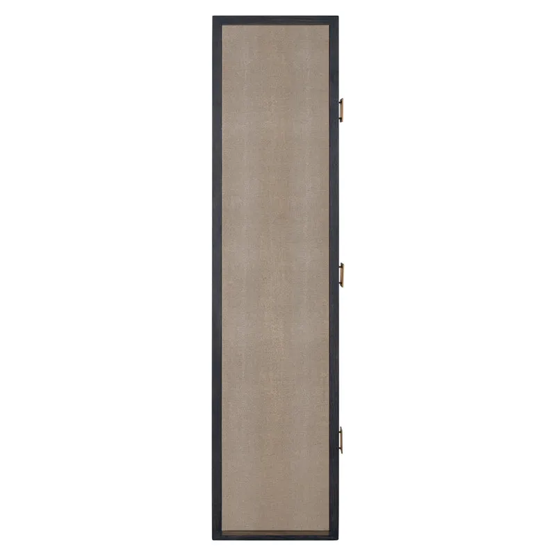 Konsole Bloomville Brass Shagreen aus Eiche mit PU-Leder von Richmond