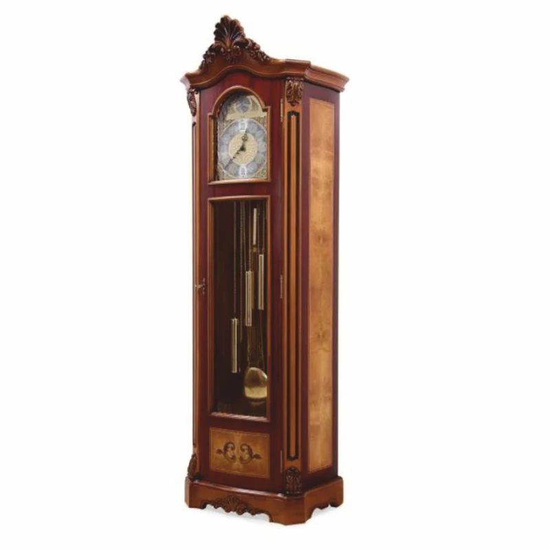 Casa Padrino Luxus Barock Standuhr Braun / Naturfarben H. 205 cm - Barock Möbel