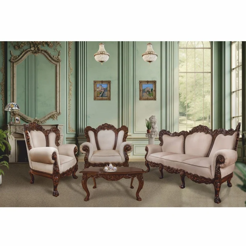 Casa Padrino Luxus Barock Samt Sofa Grau / Dunkelbraun 227 cm - Barockstil Wohnzimmer Möbel