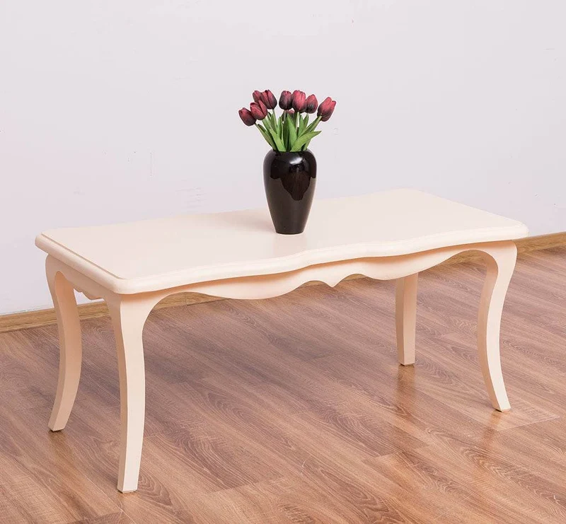 Kleiner Couchtisch im geschwungenen Stil | Beistelltisch aus Massivholz