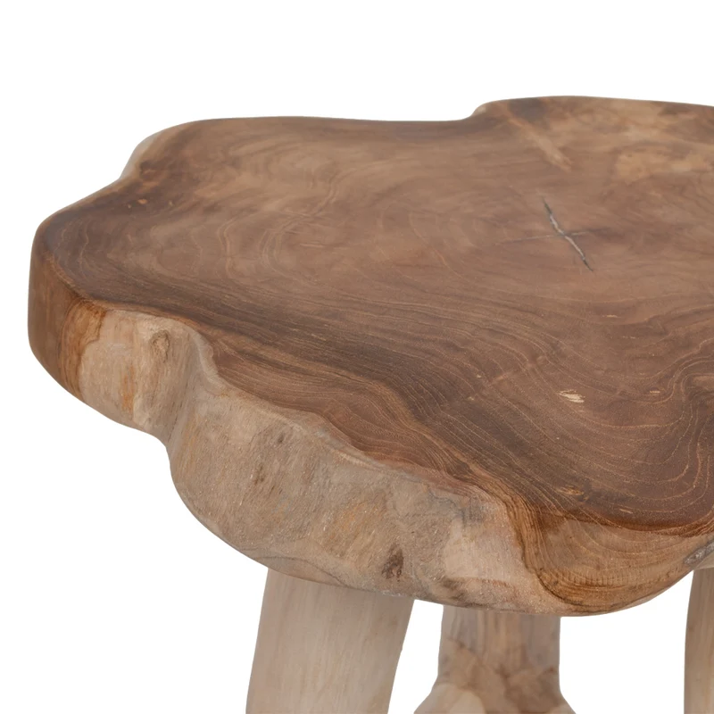 Teak Beistelltisch ROOT ca. H45cm Natural massiv Couchtisch