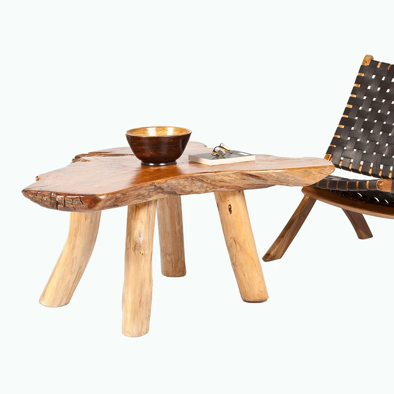 Einzigartiger Teak Couchtisch PRIMITIV ca.120cm Wurzelholz