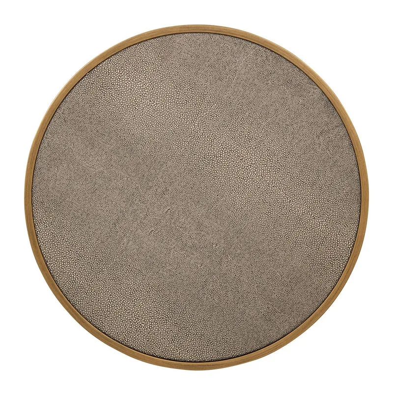 Beistelltisch Bloomville 2er-Set mit Glasplatte, brass shagreen