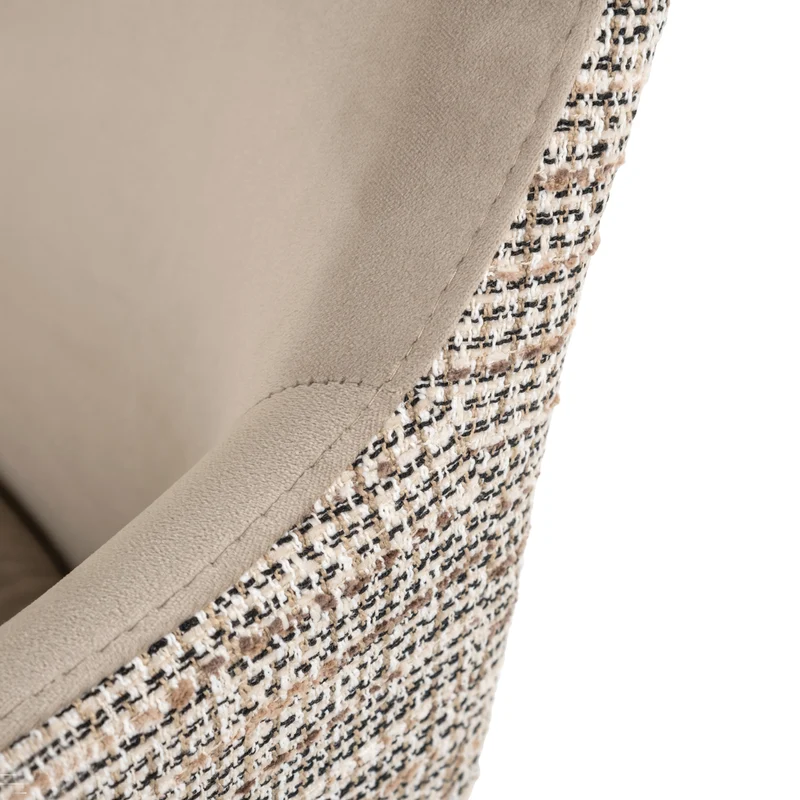 Esszimmerstuhl Lisonne Drehstuhl trendy nature mit goldenem Metallfuß