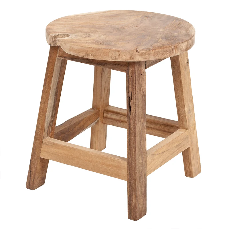 Teak Hocker FREDDY ca. H45cm Natural