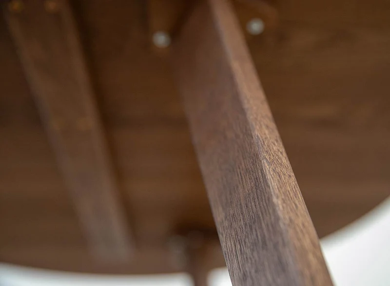 Minimalistischer Couchtisch aus massiver Eiche | Runder Beistelltisch Orbetello Tabacco in drei Größen