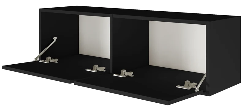 Hängender TV-Schrank Framme mit zwei Klappen, 100 cm, schwarz