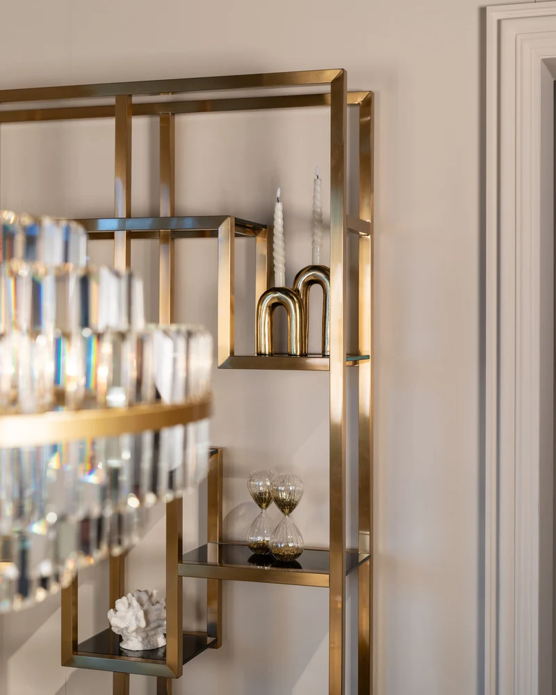Pendelleuchte Desire Richmond Brushed Gold mit Kristallbesatz