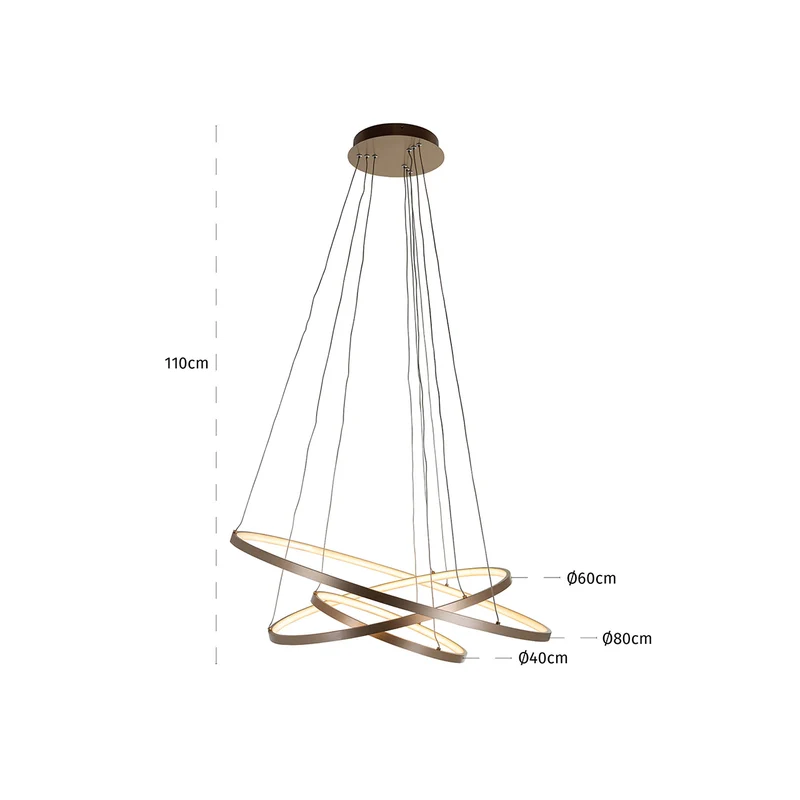 Pendelleuchte Amira gold – Design-Hängeleuchte für Flur & Esstisch