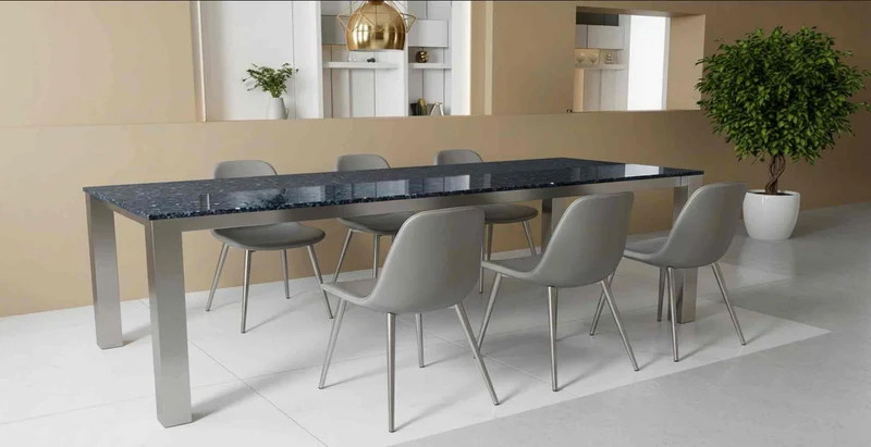 Esstisch CAICOS mit Granit Blue Pearl online konfigurieren