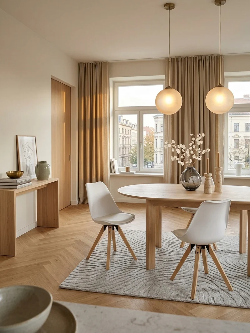 Esszimmerstuhl 2er Set mit Holzgestell Skandinavisch gepolstert