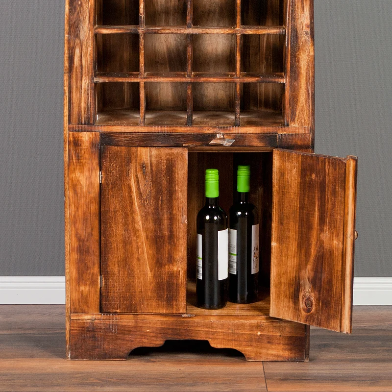 Massivholz Weinregal PINTU Geflammt ca. H195cm Regal