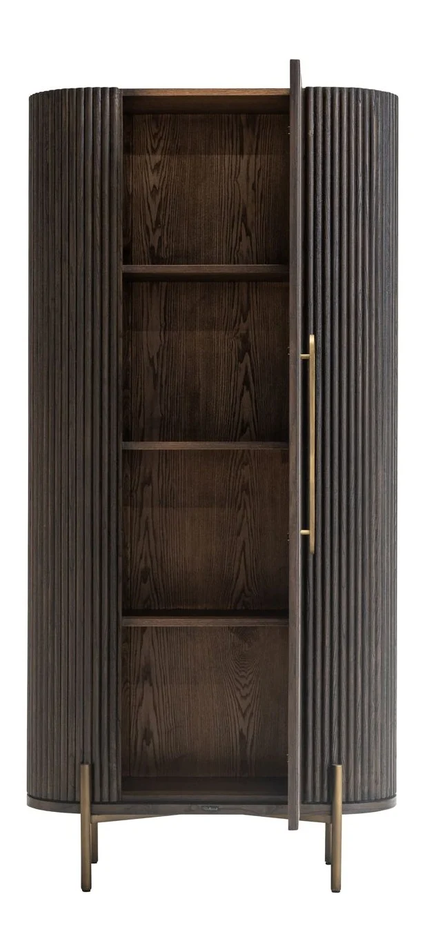 Richmond Schrank Luxor Eiche braun mit Softclose-Tür & Golddetails