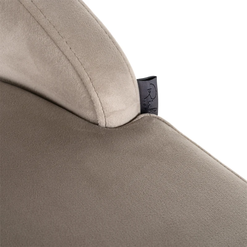 Barhocker Bolton khaki Samtvelours im 2er-Set, goldenes Gestell