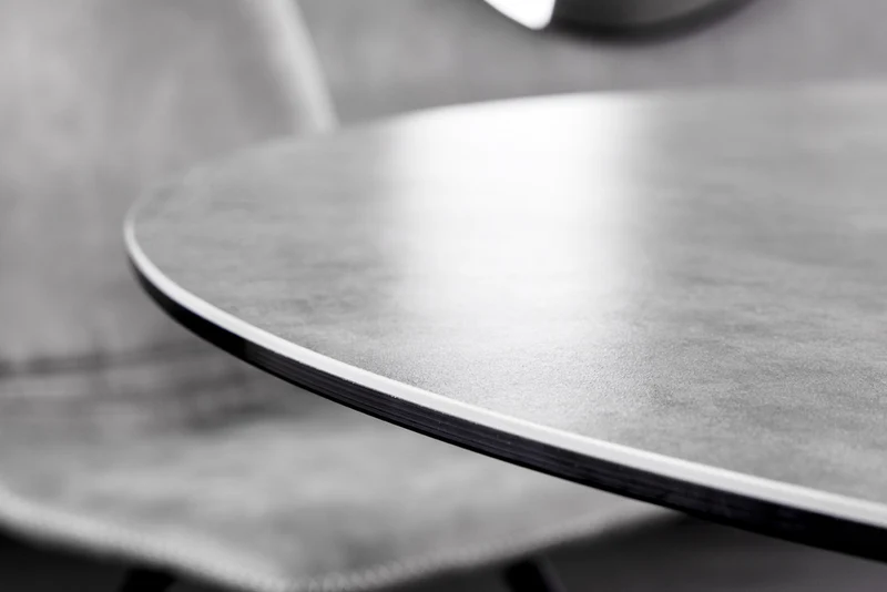 Design Esstisch AMICA 120cm anthrazit Beton-Optik Keramik