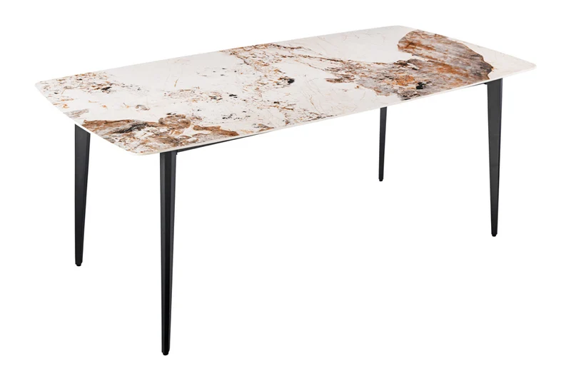 Eleganter Esstisch VENEZIA 160cm weiss Marmor-Optik Keramik