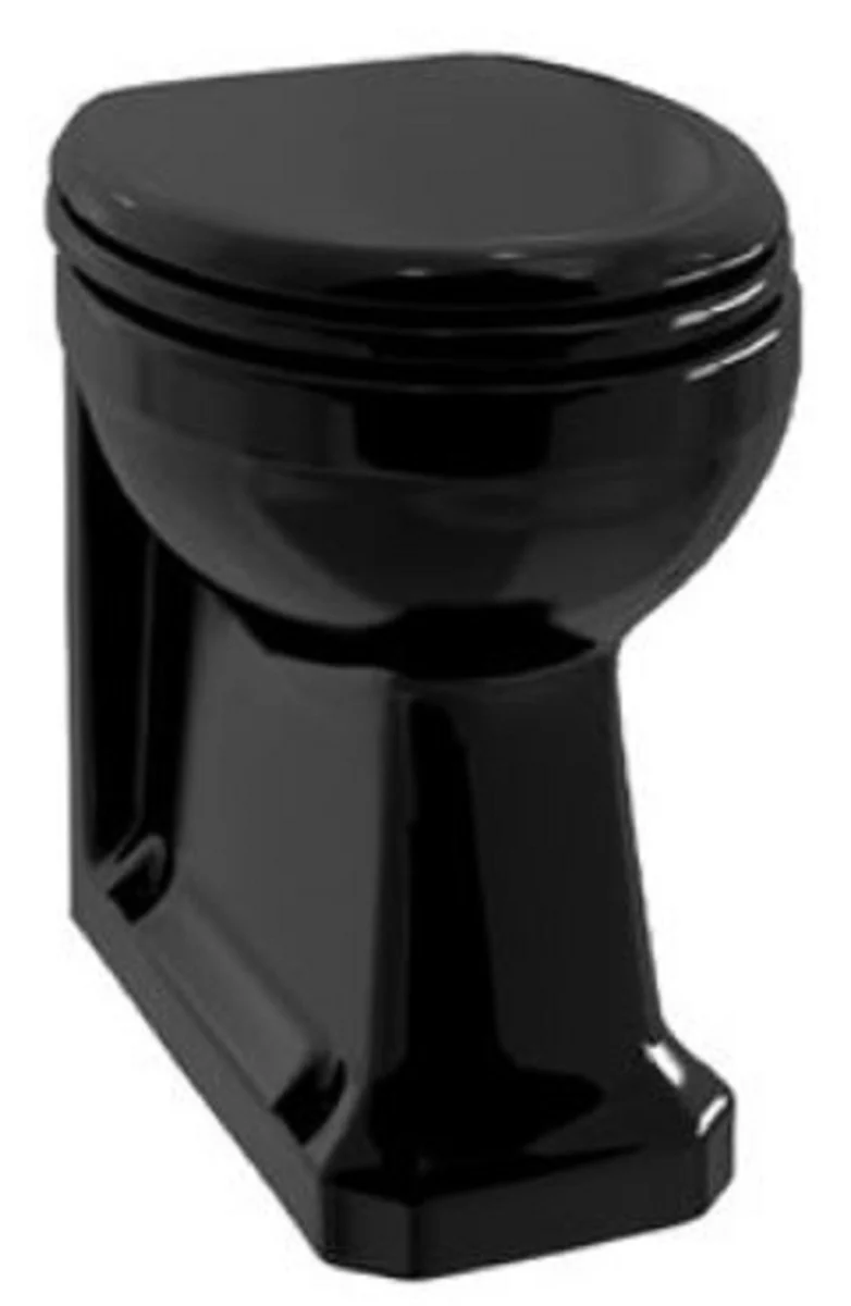 Casa Padrino Luxus Jugendstil WC Schwarz 36 x 42,5 x H. 47,5 cm - Badezimmer Möbel - Luxus Qualität