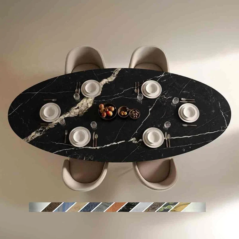 Ovaler Marmortisch Novalis Nero Marquina online konfigurieren
