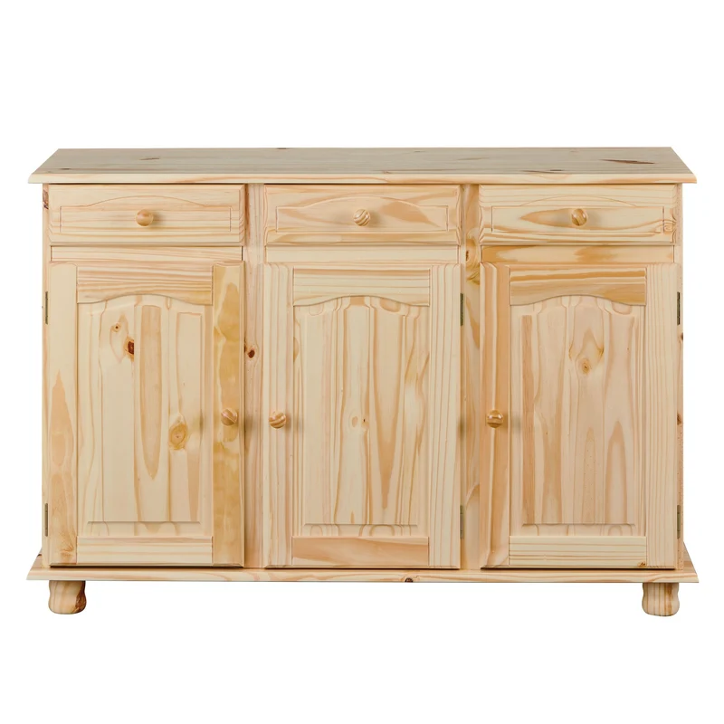 Anrichte Kommode ABACO Kiefer Massivholz natur lackiert 130 cm