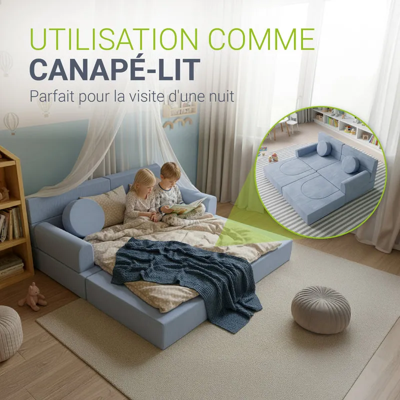 Kindersofa Kayo mit Cord Bezug & Kissen
