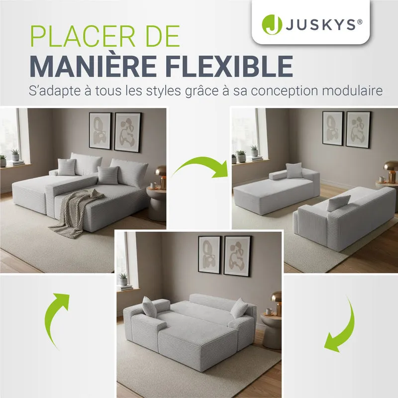 Sofa Coredo mit Cord Bezug & Dekokissen