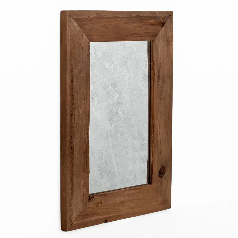 Wandspiegel TEAK ca. 70x50cm recyceltes Teakholz Spiegel