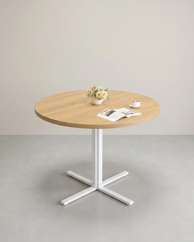 Runder Esstisch Ø 80 cm – Moderner Landhausstil – Hitzebeständig & Wasserabweisend
