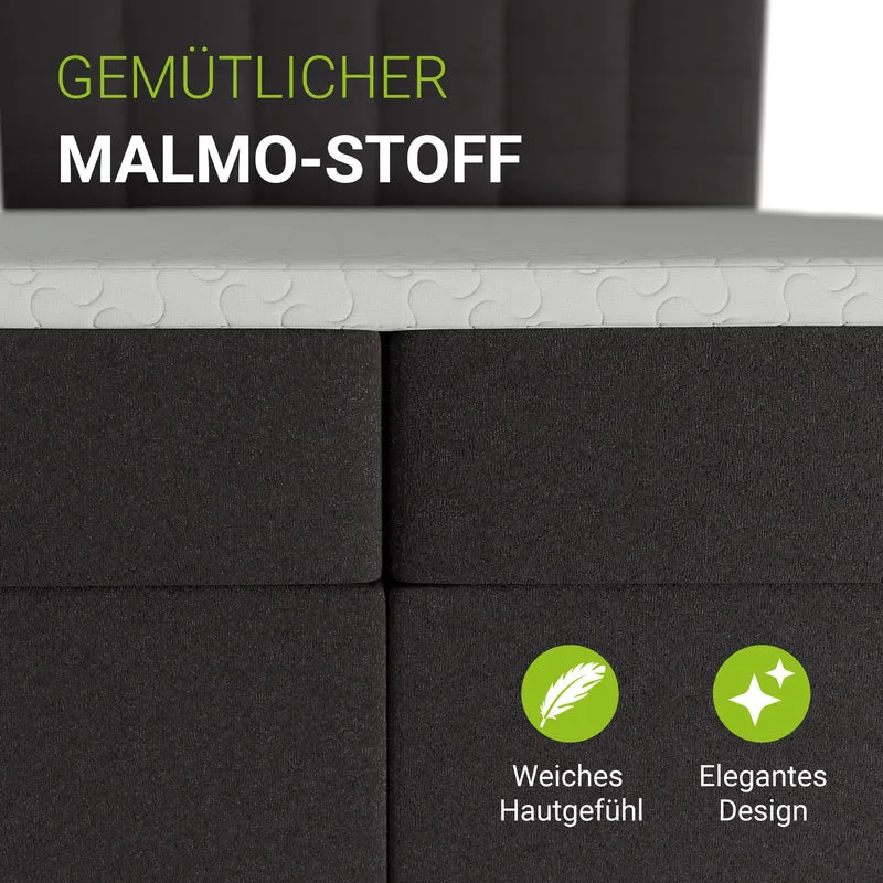 Boxspringbett Seattle - Malmo-Stoff