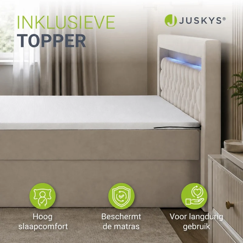 Boxspringbett Leona - Samt