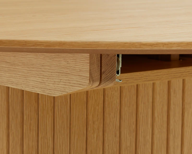 Ausziehbarer Tisch Gativel 120-167 cm Lamellen natürliche Eiche