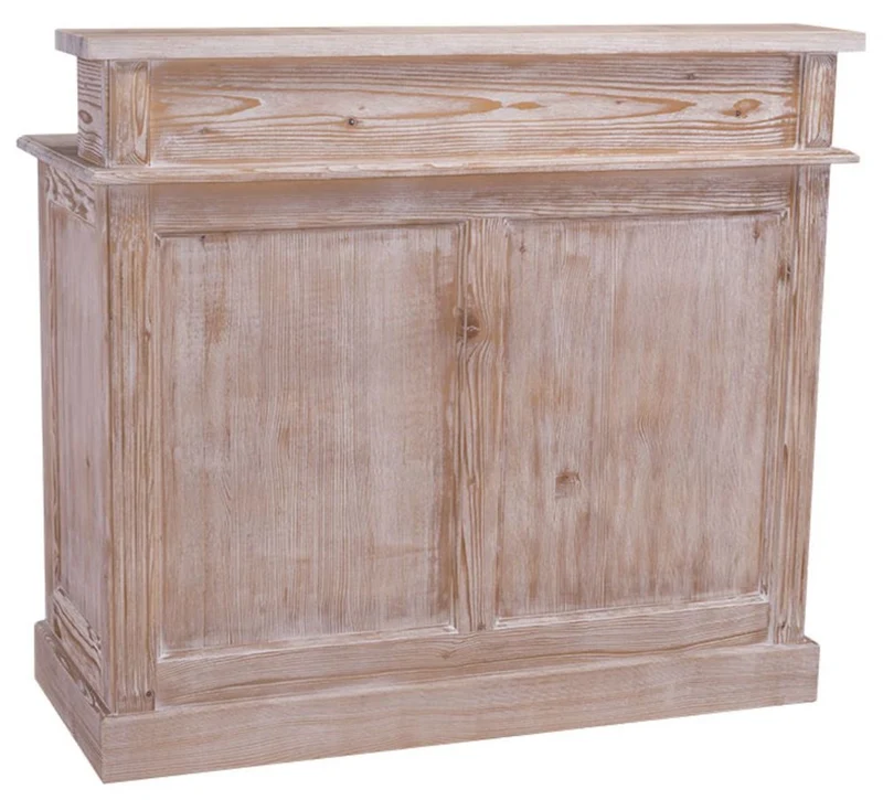 Casa Padrino Landhausstil Barschrank aus Kiefernholz Naturfarben 120 x 51 x H. 107 cm