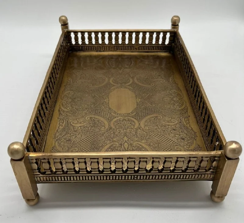 Casa Padrino Luxus Messing Serviertablett 32 cm