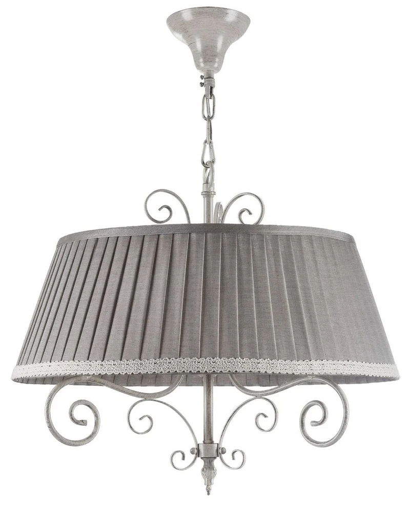 Casa Padrino Barock Kronleuchter im antiken Stil in Beige und Grau Ø 50 x H. 44 cm - Luxus Beleuchtung