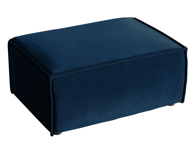 Hocker Copertino 65x90 cm, samtblau, wasserabweisend
