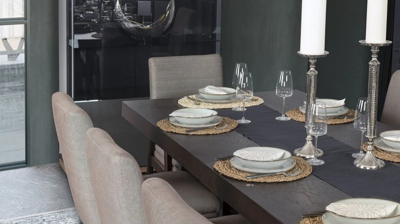 Casa Padrino Luxus Esstisch Dunkelbraun / Dunkelgrau - Verschiedene Größen - Rechteckiger Küchentisch mit Massivholz Tischplatte und Metall Beinen - Esszimmer Möbel - Küchen Möbel - Luxus Möbel